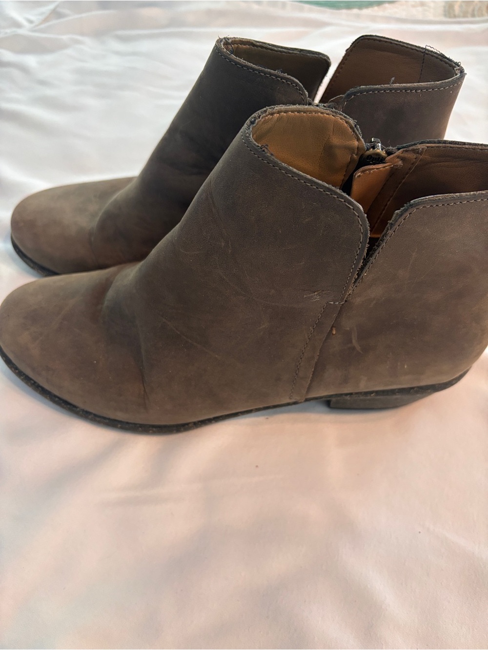 Clarks Brown Leather Ankle Booties